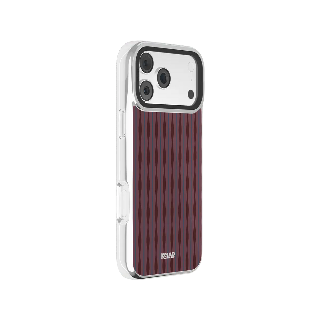 Mulberry | Burgundy Wavy Textured iPhone Case