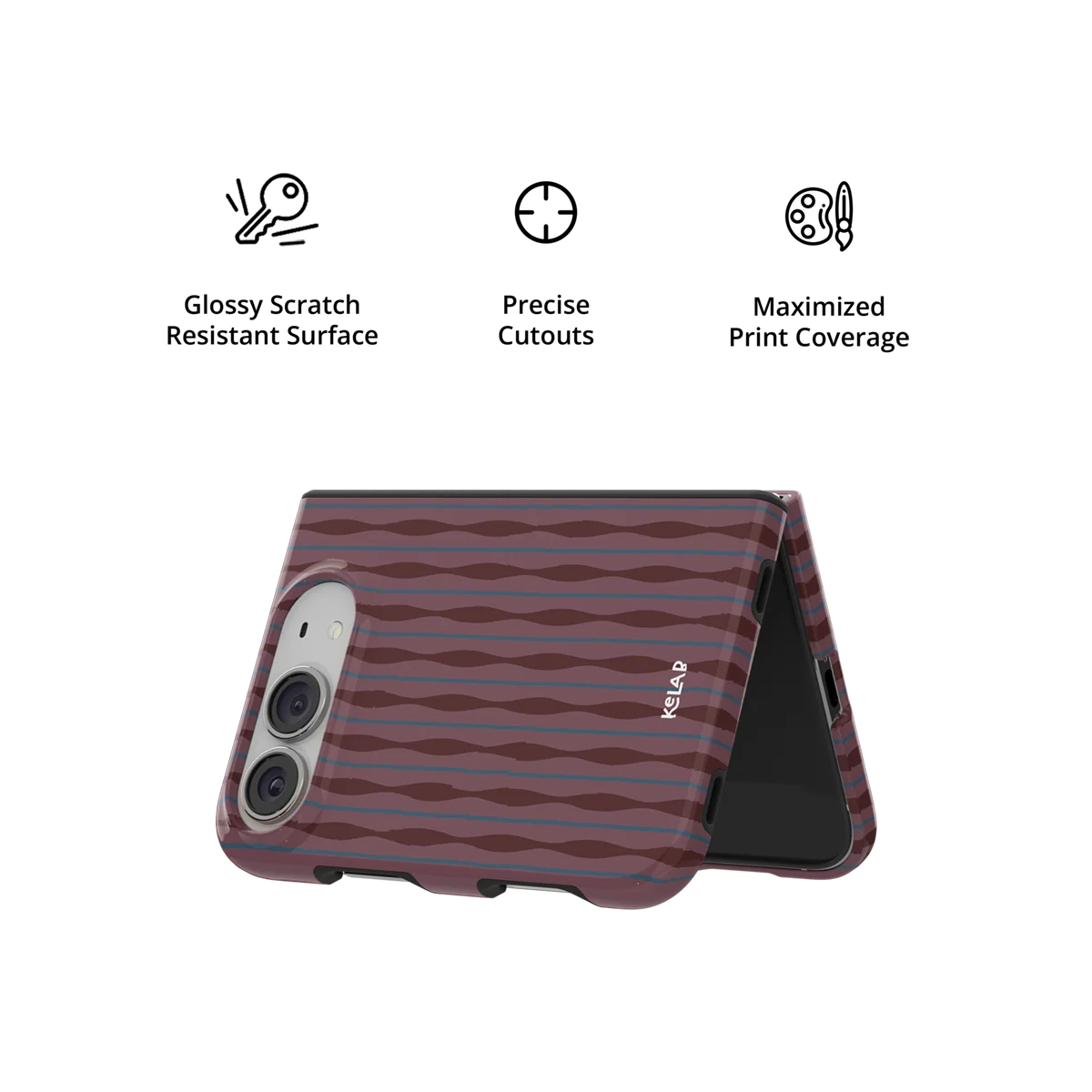 Mulberry | Burgundy Wavy Textured iPhone Case