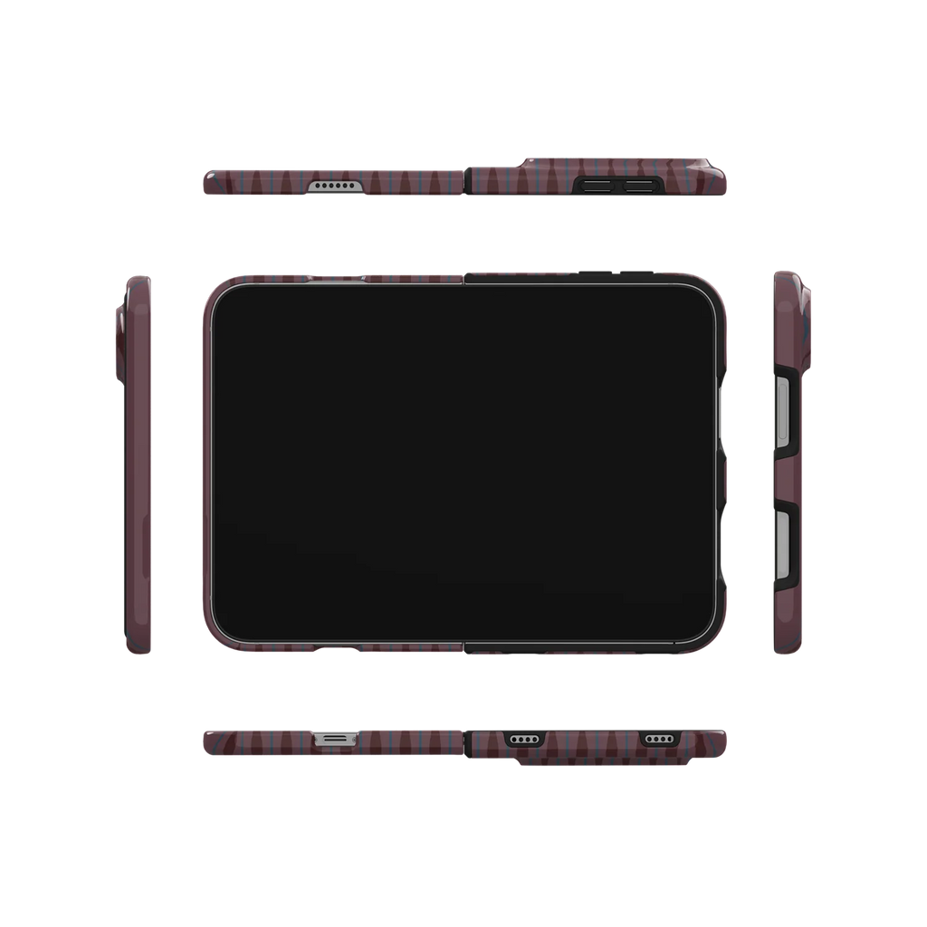 Mulberry | Burgundy Wavy Textured iPhone Case