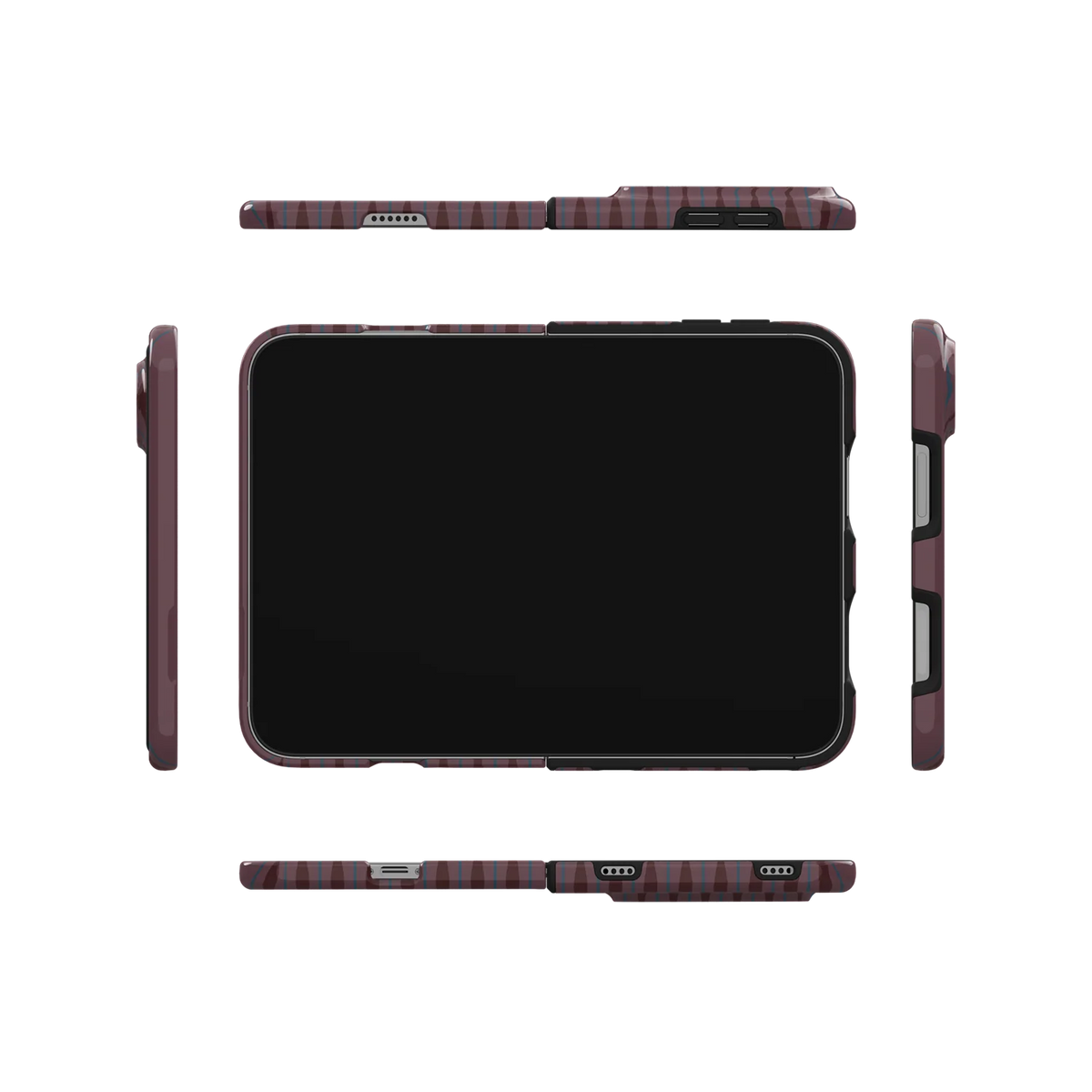 Mulberry | Burgundy Wavy Textured iPhone Case
