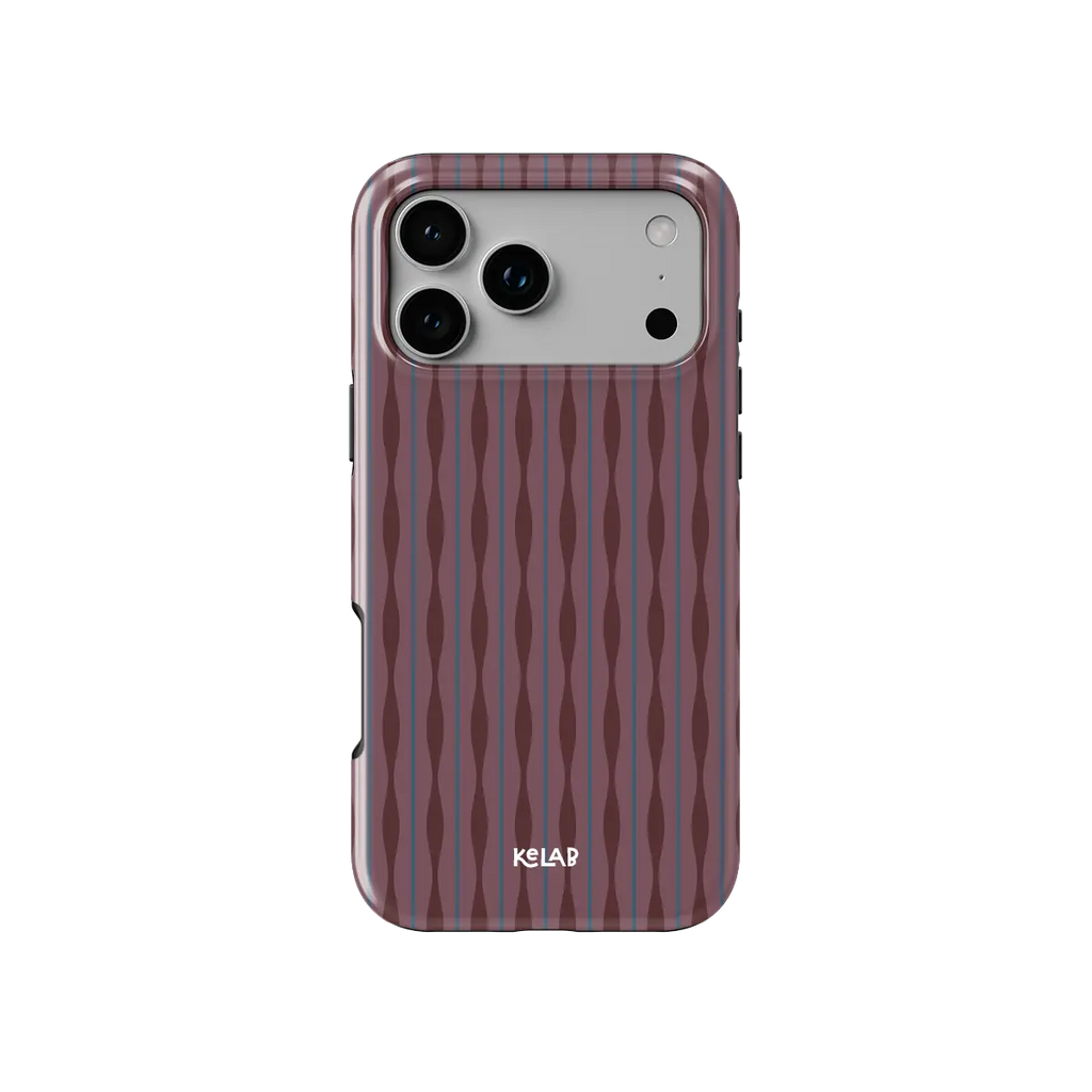 Mulberry | Burgundy Wavy Textured iPhone Case