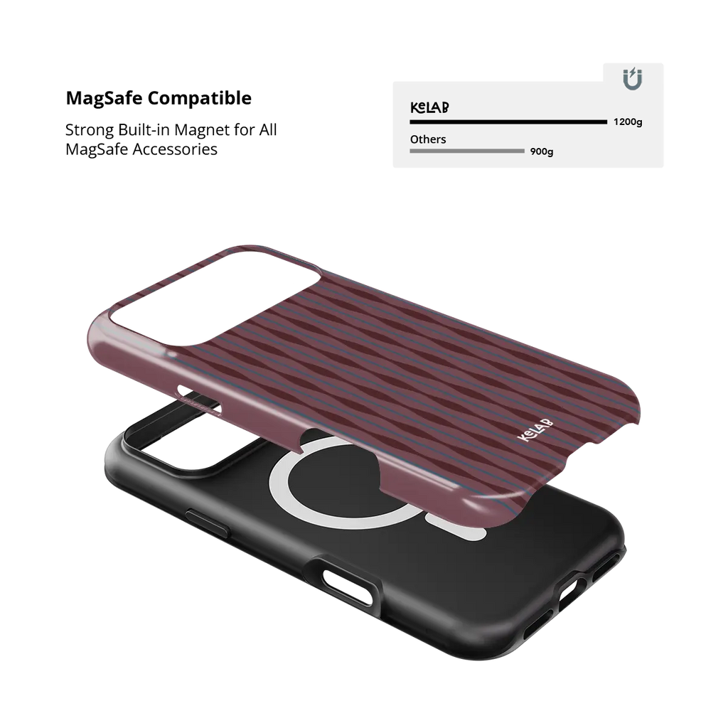 Mulberry | Burgundy Wavy Textured iPhone Case