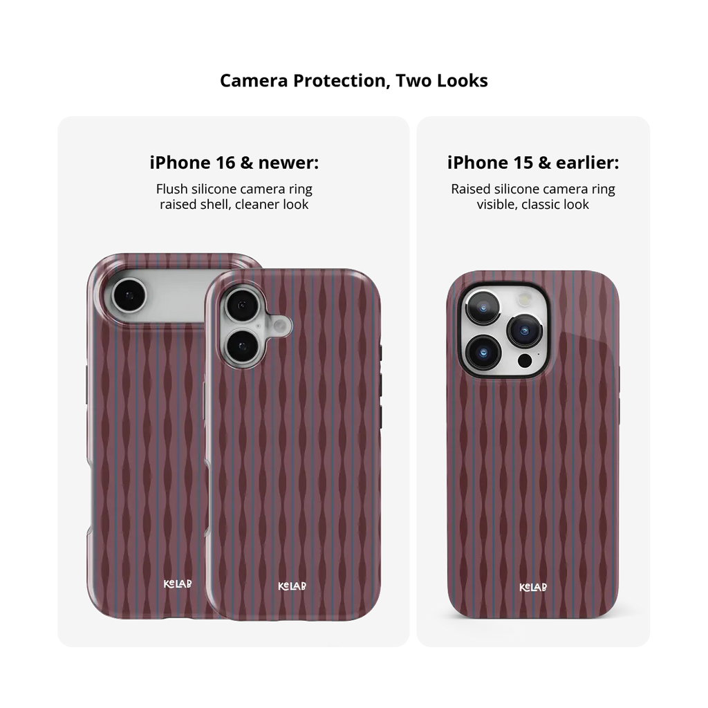 Mulberry | Burgundy Wavy Textured iPhone Case